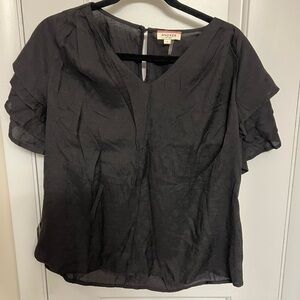 ANDREE BY UNIT Black Ruffle Sleeve Blouse